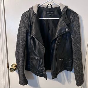 Women’s Leather Hooded Jacket